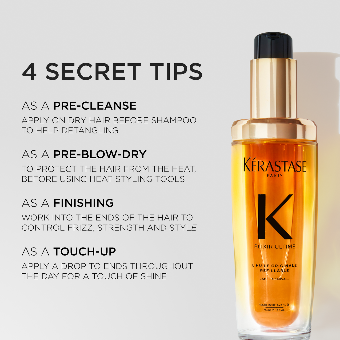 Kérastase Elixir Ultime Refillable Hair Oil – Hydrating, Shine & Heat Protection
