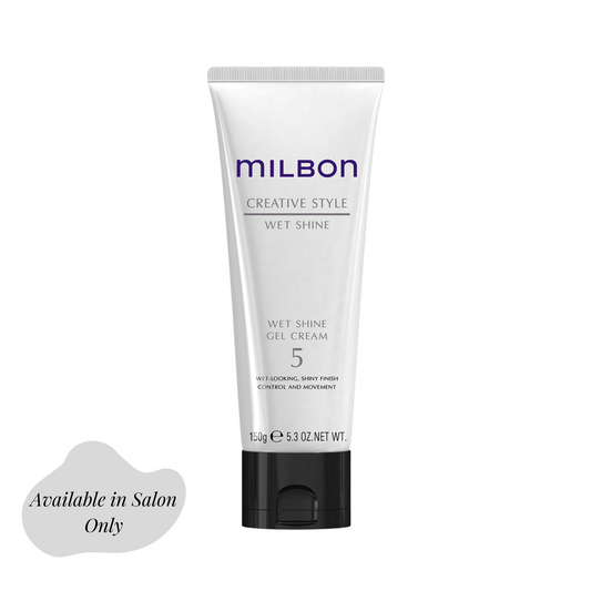 Milbon Wet Shine Gel Cream – High Gloss & Satin Finish, Buildable Hold