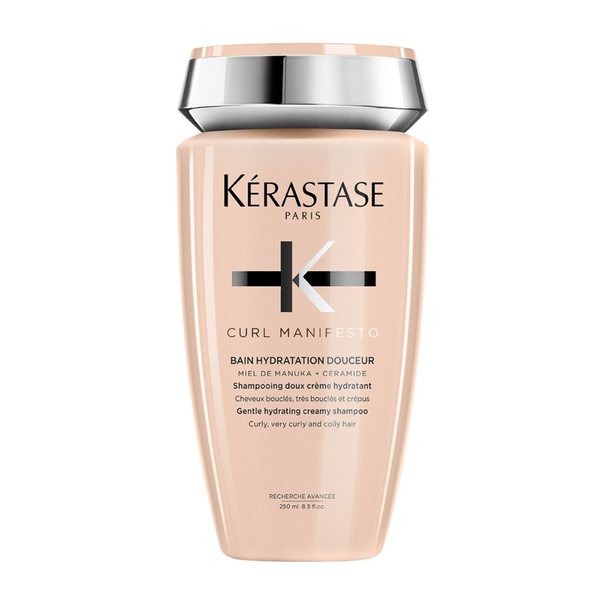 Kérastase Curl Manifesto shampoo bottle — defines and nourishes curly hair for soft, hydrated, and frizz-free curls.