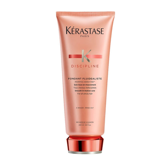 Kérastase Discipline conditioner — smooths frizz, nourishes hair, and improves manageability for sleek, healthy-looking strands.