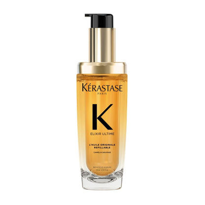 Kérastase Elixir Ultime oil bottle — nourishes, adds shine, and smooths hair for frizz-free, healthy-looking strands.