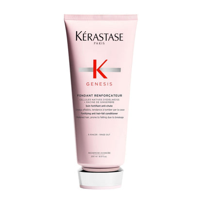 Kérastase Genesis conditioner bottle — strengthens and nourishes hair to reduce breakage and promote healthy growth.