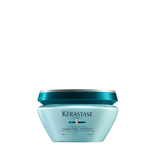 Kérastase Résistance hair mask jar — intensely repairs and strengthens damaged hair, leaving it soft, smooth, and resilient.