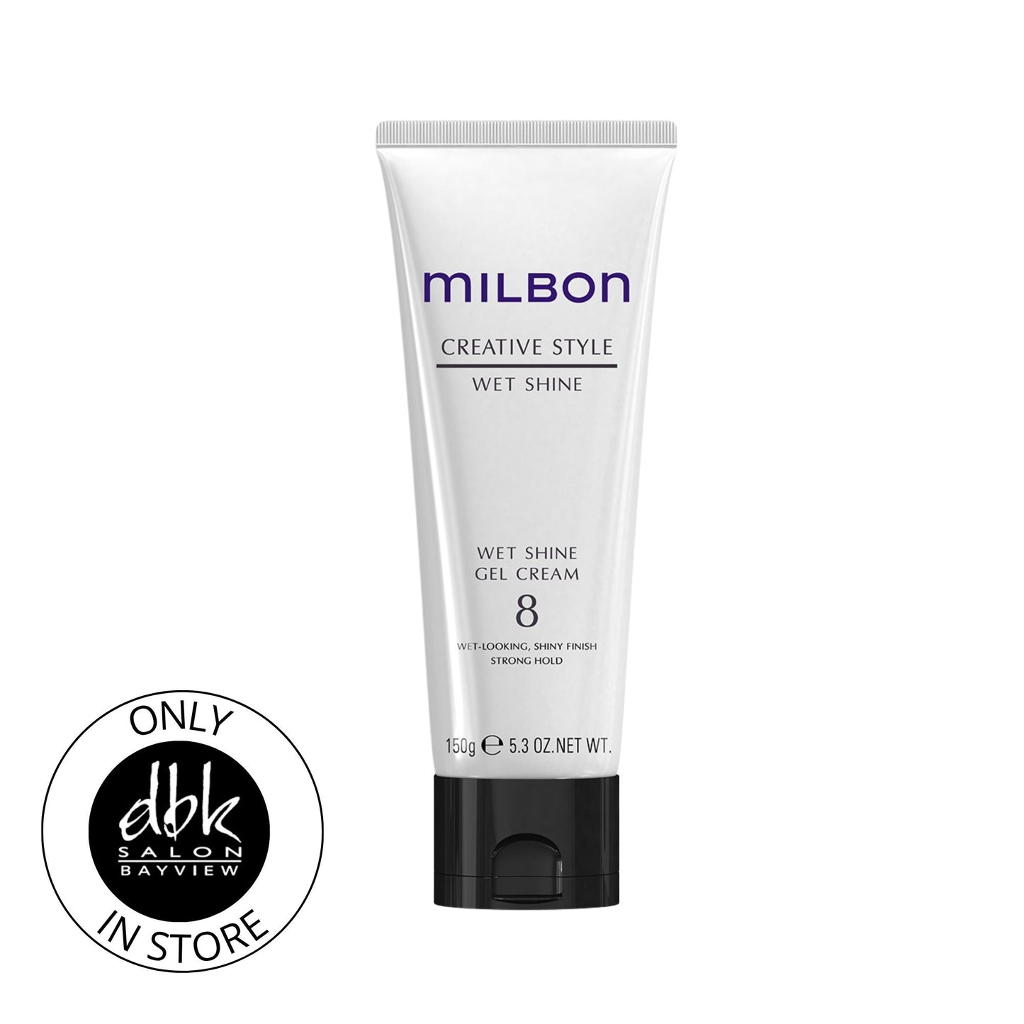 Milbon Wet Shine Gel Cream 8 – Salon Hair Styling Product for High Shine, Defined Hair