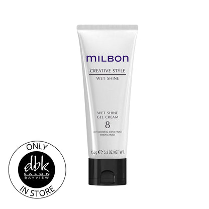Milbon Wet Shine Gel Cream 8 – Salon Hair Styling Product for High Shine, Defined Hair