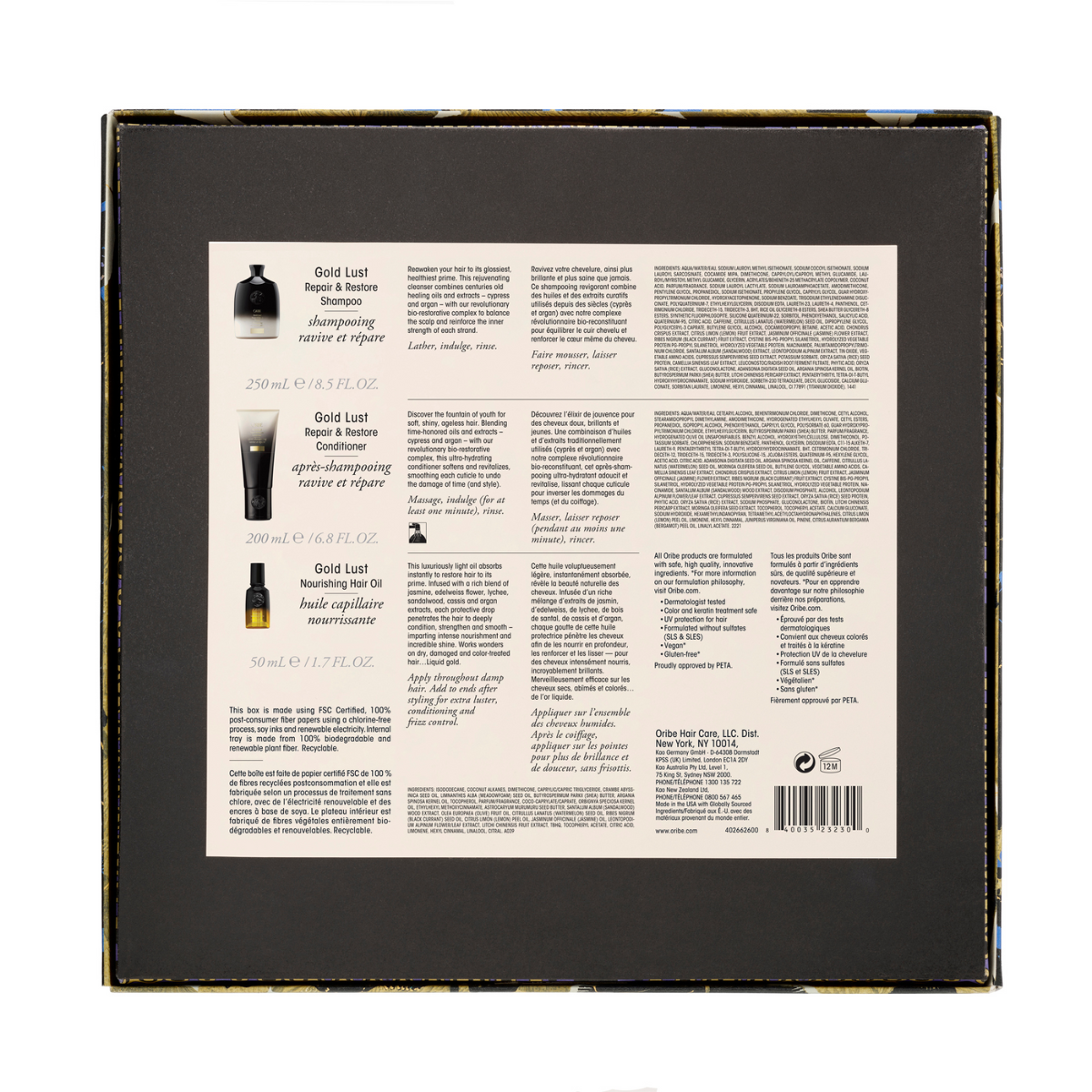 Oribe Gold Lust Gift Set Closed Back – Salon Haircare for Smooth, Shiny Hair