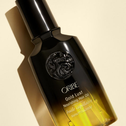 Oribe Gold Lust Hair Oil – Premium Hair Treatment for Soft, Shiny Hair, Angled View