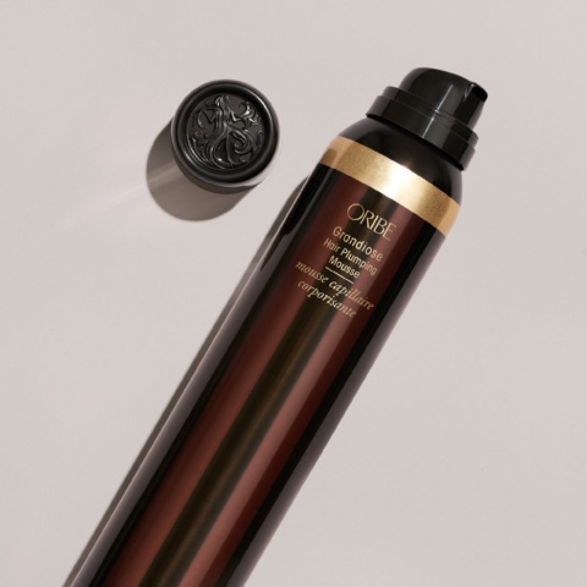 Oribe Grandiose Hair Plumping Mousse – Professional Haircare for Full, Voluminous Hair, Angled View