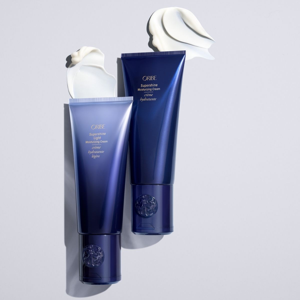 Oribe Supershine and Supershine Light Moisturizing Cream – Close-Up Texture of Smooth Hair Treatment